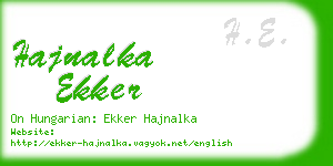 hajnalka ekker business card